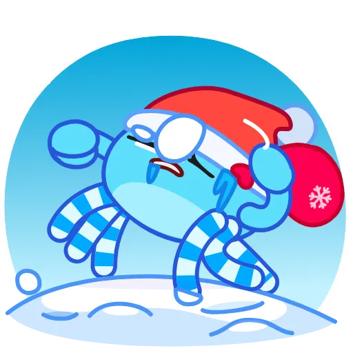 Стикер 11 Santas Crab