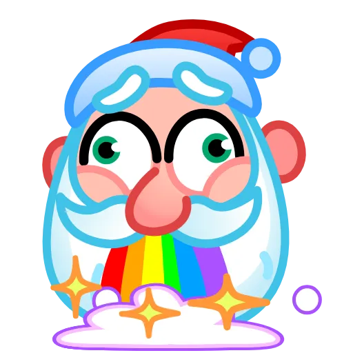 Стикер 30 Santa Emoji