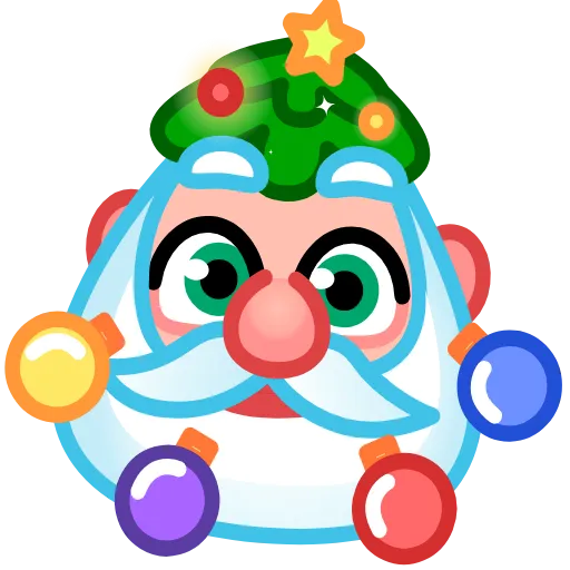 Стикер 19 Santa Emoji