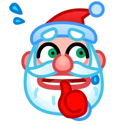 Стикер 25 Santa Emoji