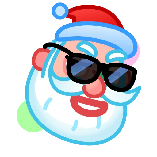 Стикер 6 Santa Emoji