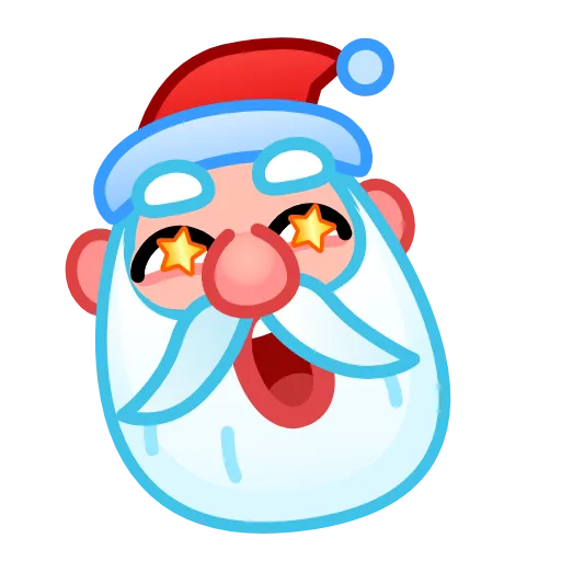 Стикер 8 Santa Emoji