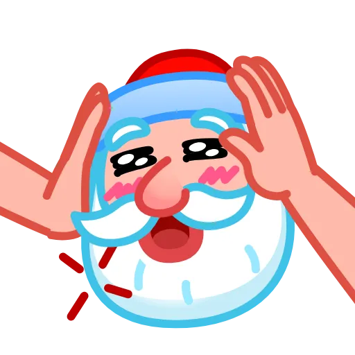 Стикер 7 Santa Emoji
