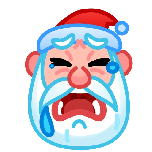 Стикер 9 Santa Emoji
