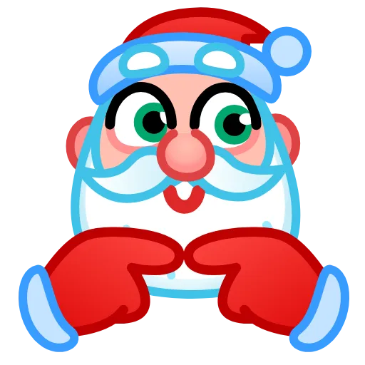 Стикер 4 Santa Emoji