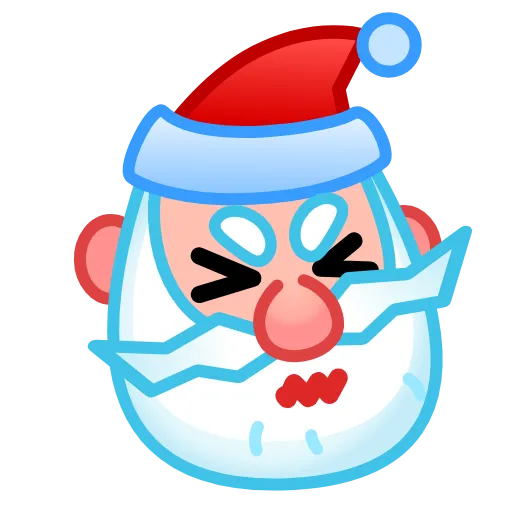 Стикер 10 Santa Emoji