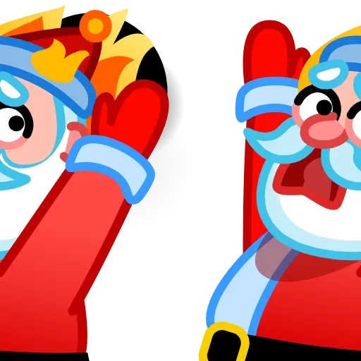 Стикер 18 Santa Emoji