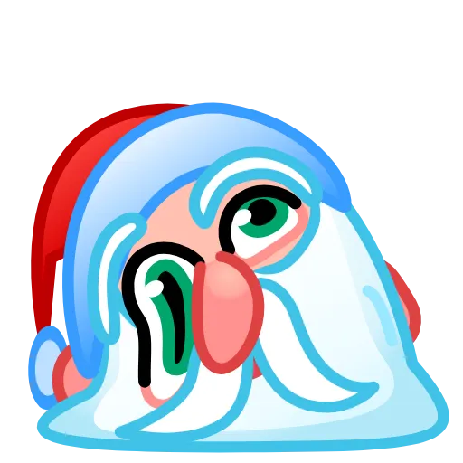 Стикер 13 Santa Emoji