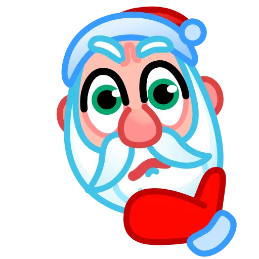 Стикер 23 Santa Emoji