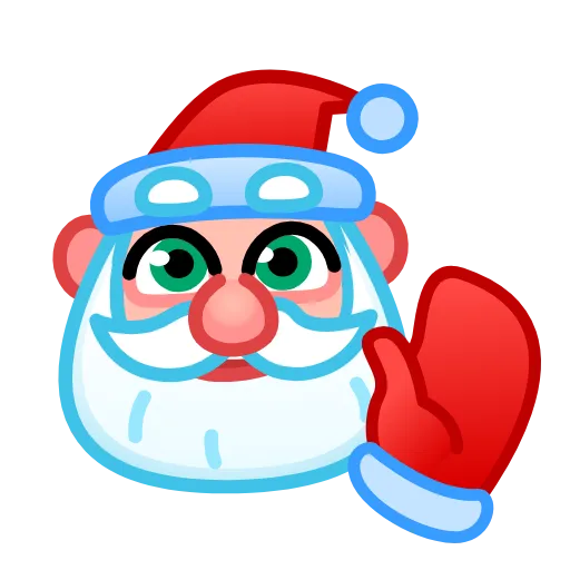 Стикер 16 Santa Emoji