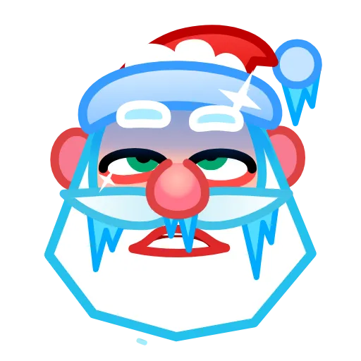 Стикер 11 Santa Emoji