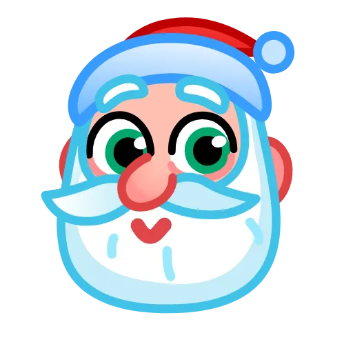 Стикер 28 Santa Emoji