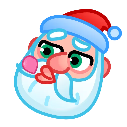 Стикер 5 Santa Emoji