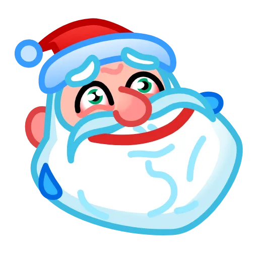 Стикер 3 Santa Emoji
