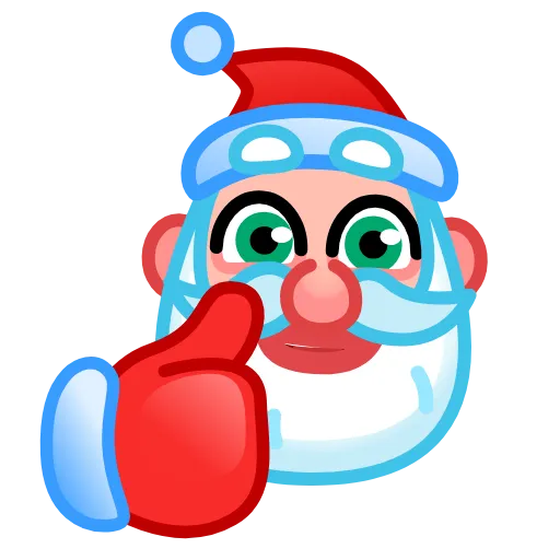 Стикер 21 Santa Emoji