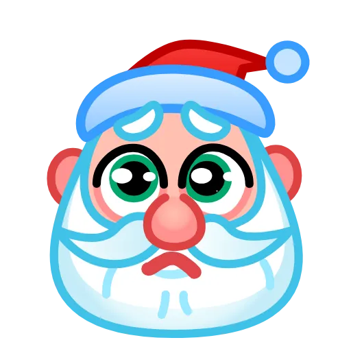 Стикер 12 Santa Emoji