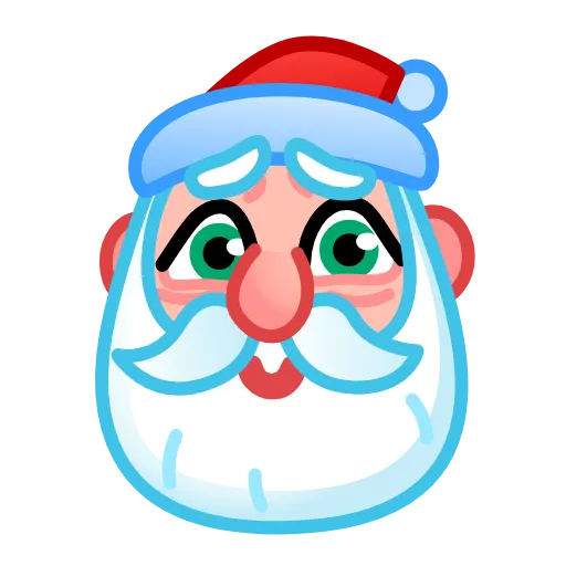 Стикер 2 Santa Emoji