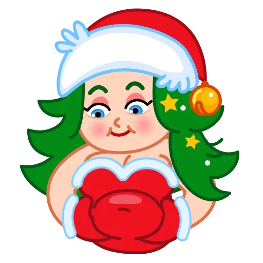 Стикер 14 Santa Girl