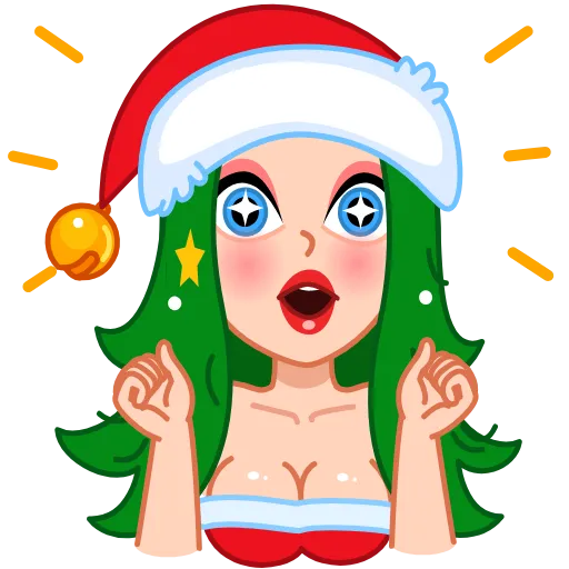 Стикер 7 Santa Girl
