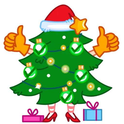 Стикер 3 Santa Girl