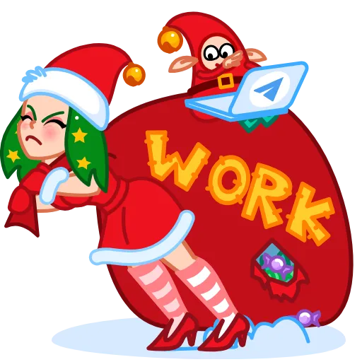 Стикер 16 Santa Girl