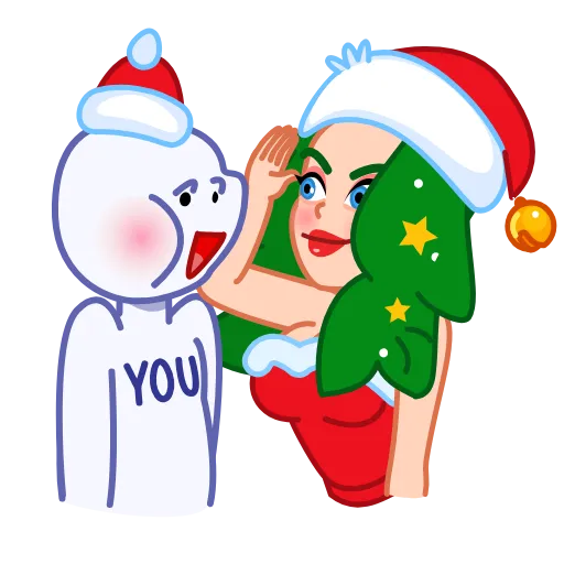 Стикер 10 Santa Girl