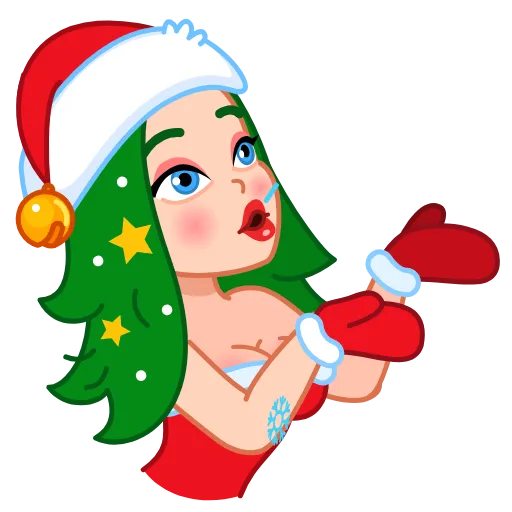 Стикер 2 Santa Girl