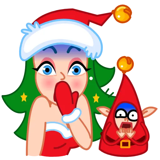 Стикер 4 Santa Girl