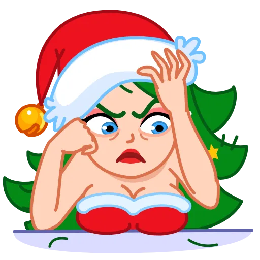 Стикер 11 Santa Girl