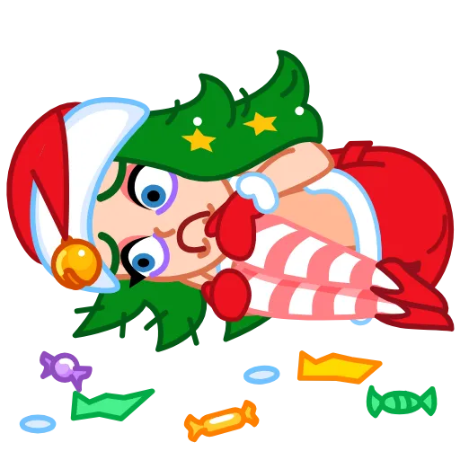 Стикер 12 Santa Girl