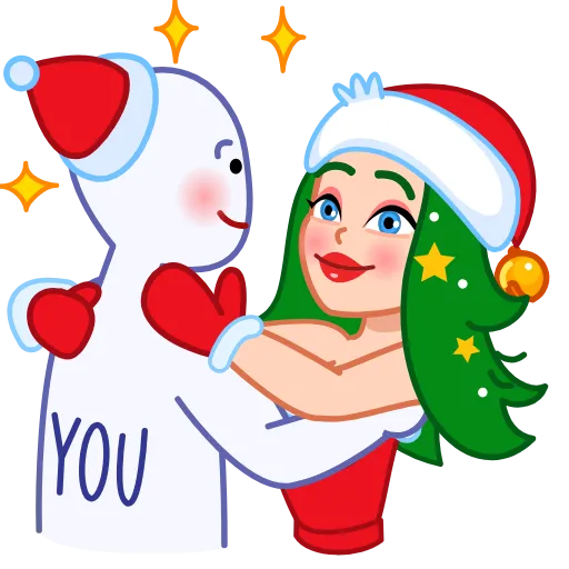 Стикер 15 Santa Girl