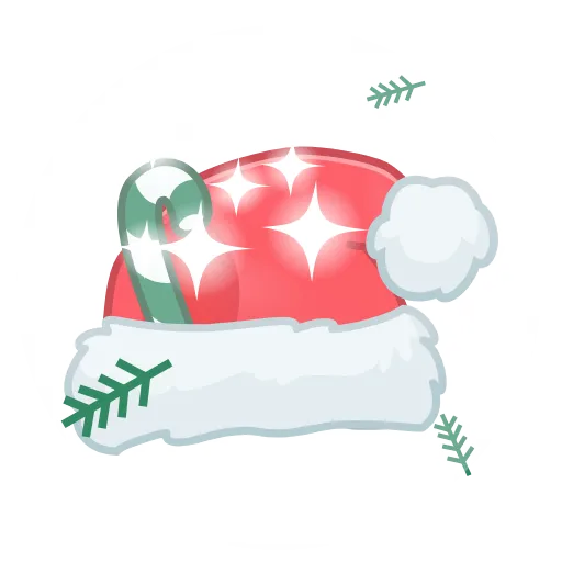 Стикер 2 Santa Hat