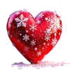 ♥️ Эмодзи «Новогодние красные буквы» для Telegram