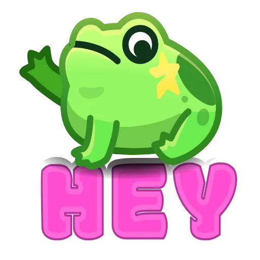 Стикер 33 Kissed Frogs