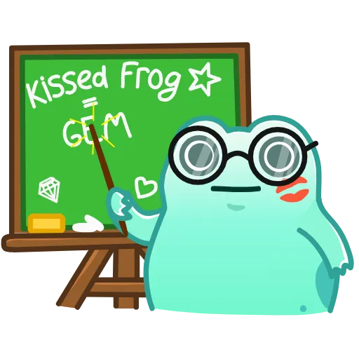 Стикер 11 Kissed Frogs