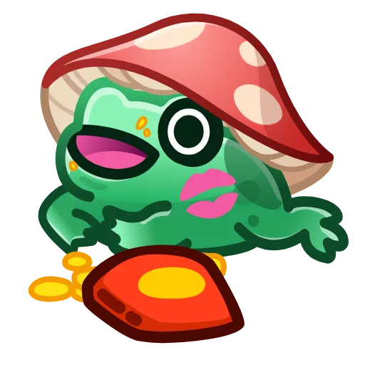 Стикер 3 Kissed Frogs
