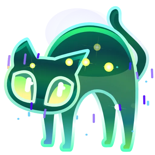 Стикер 47 Scared Cat