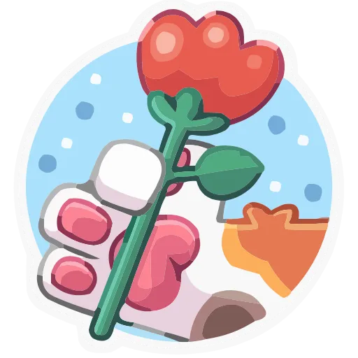 🌹 Эмодзи «Лапки-царапки» для Telegram