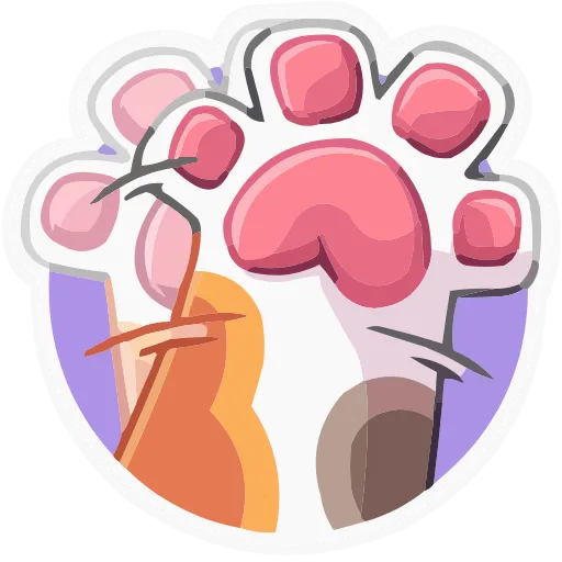 🐾 Эмодзи «Лапки-царапки» для Telegram