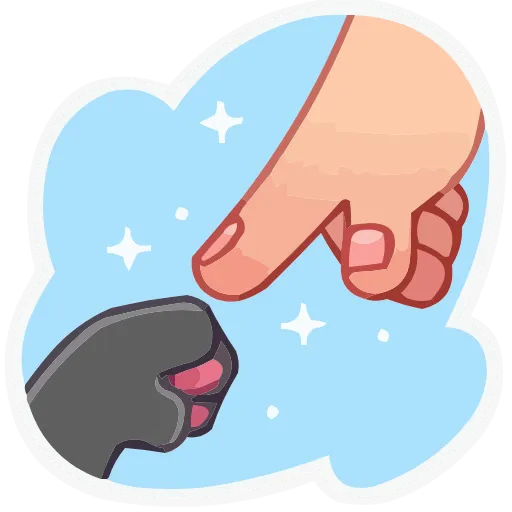 🤗 Эмодзи «Лапки-царапки» для Telegram