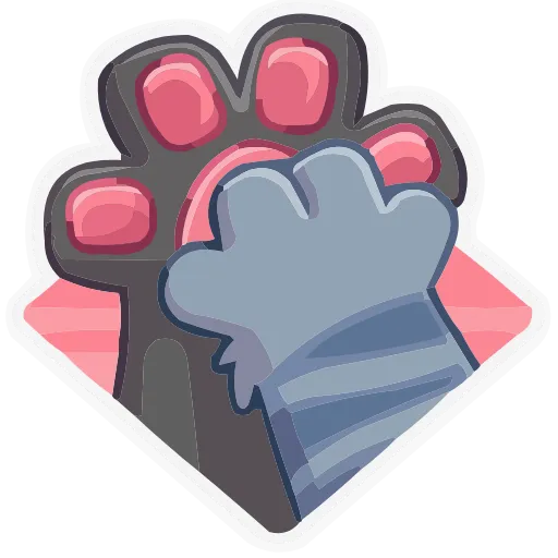 🖐 Эмодзи «Лапки-царапки» для Telegram