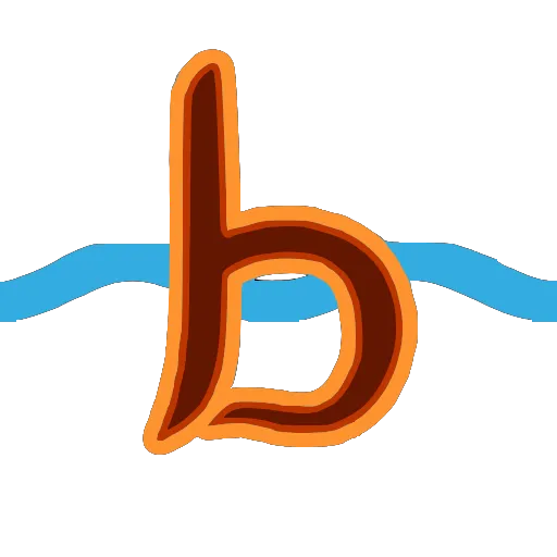 🤩 Эмодзи «Буквы на фоне морской волны» для Telegram