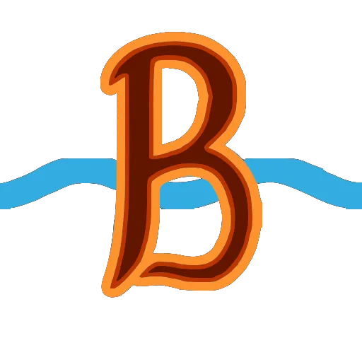 🤩 Эмодзи «Буквы на фоне морской волны» для Telegram