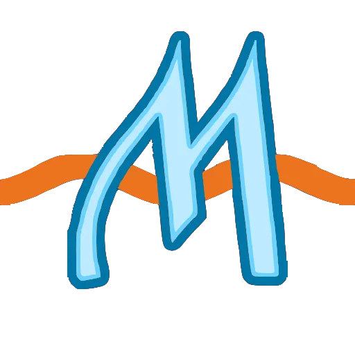 🤩 Эмодзи «Буквы на фоне морской волны» для Telegram