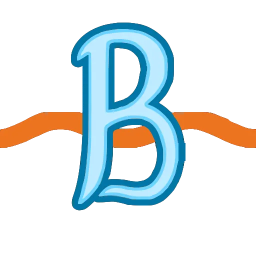 🤩 Эмодзи «Буквы на фоне морской волны» для Telegram