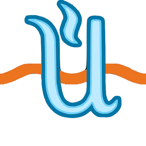 🤩 Эмодзи «Буквы на фоне морской волны» для Telegram