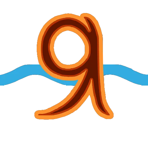 🤩 Эмодзи «Буквы на фоне морской волны» для Telegram