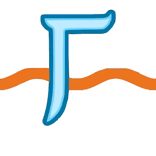 🤩 Эмодзи «Буквы на фоне морской волны» для Telegram