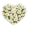 Стикер 18 Цветочные Сердца