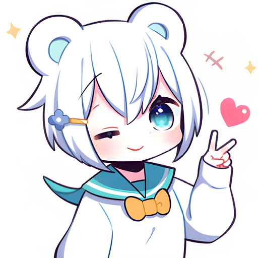 ✌️ Стикер «Полярная медведица» для Telegram